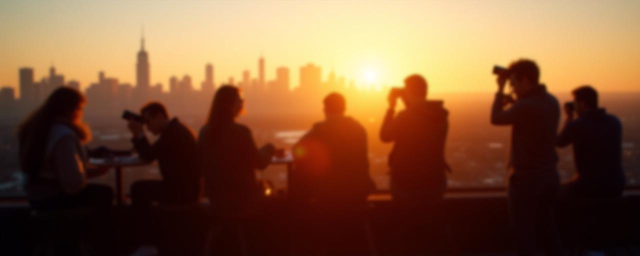 Photographers tracking the golden hour in New York City